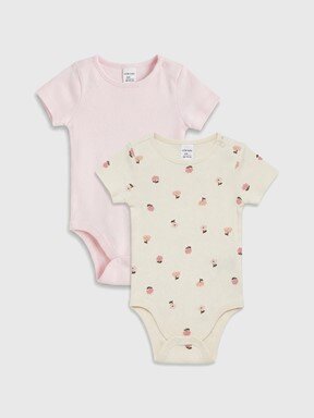 Çıtçıtlı Body EKRU BASKILI