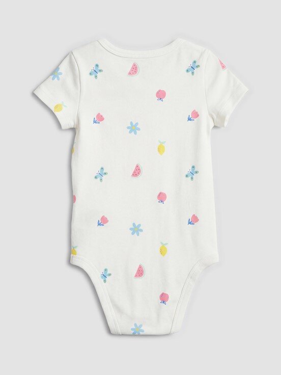 Çıtçıtlı Body KREM BASKILI