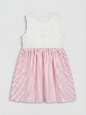 Elbise PEMBE ÇİZGİLİ