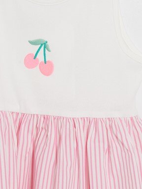 Elbise PEMBE ÇİZGİLİ