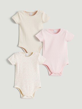 Çıtçıtlı Body EKRU BASKILI
