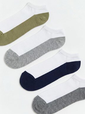 Sneaker Çorap KARIŞIK RENK İPLİĞİ BOYALI
