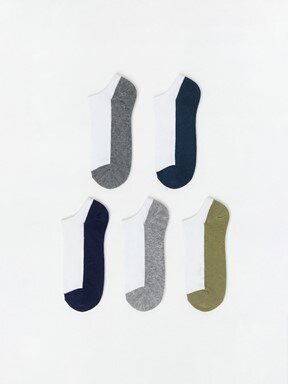 Sneaker Çorap KARIŞIK RENK İPLİĞİ BOYALI