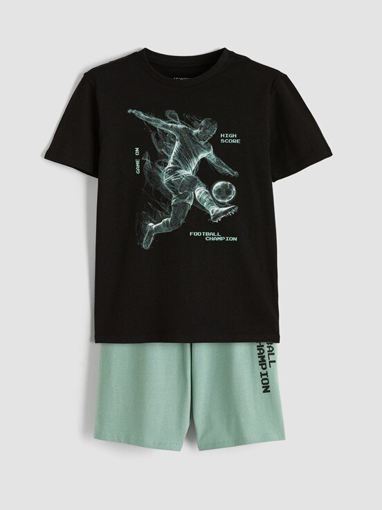 Şortlu Pijama Takımı YENİ SİYAH