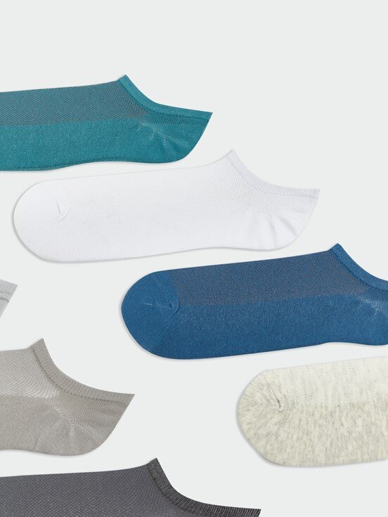 Sneaker Çorap KARIŞIK RENK İPLİĞİ BOYALI