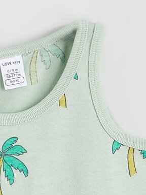 Çıtçıtlı Body EKRU BASKILI