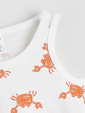 Çıtçıtlı Body EKRU BASKILI