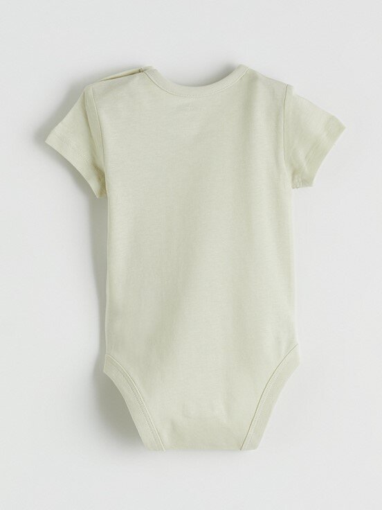 Çıtçıtlı Body EKRU BASKILI