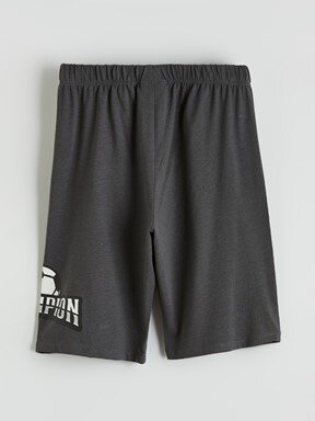 Şortlu Pijama Takımı BEYAZ BASKILI