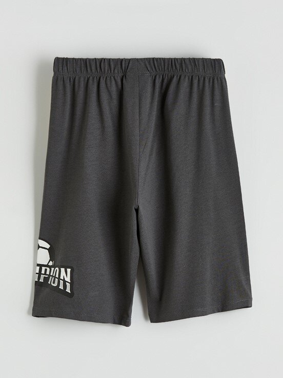 Şortlu Pijama Takımı BEYAZ BASKILI