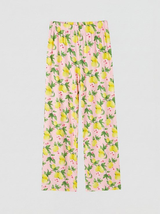 Pijama Takım PEMBE BASKILI