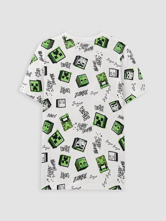Şortlu Pijama Takımı EKRU BASKILI