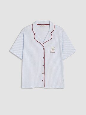 Şortlu Pijama Takımı AÇIK MAVİ BASKILI