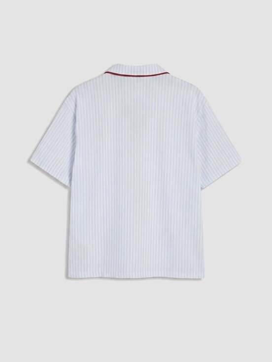 Şortlu Pijama Takımı AÇIK MAVİ BASKILI