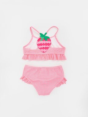 Bikini NEON PEMBE BASKILI