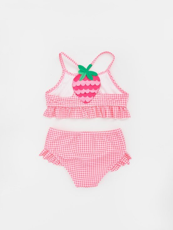 Bikini NEON PEMBE BASKILI