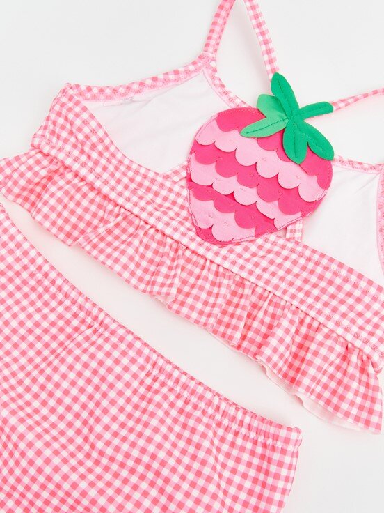 Bikini NEON PEMBE BASKILI