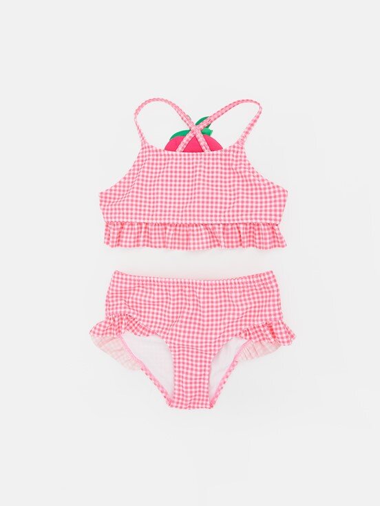 Bikini NEON PEMBE BASKILI
