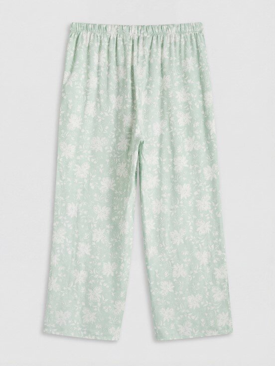 Kaprili Pijama Takımı AÇIK YEŞİL BASKILI