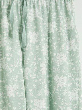 Kaprili Pijama Takımı AÇIK YEŞİL BASKILI