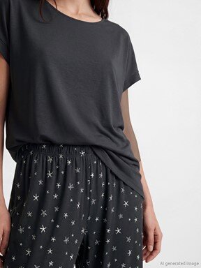 Pijama Takım ANTRASİT BASKILI