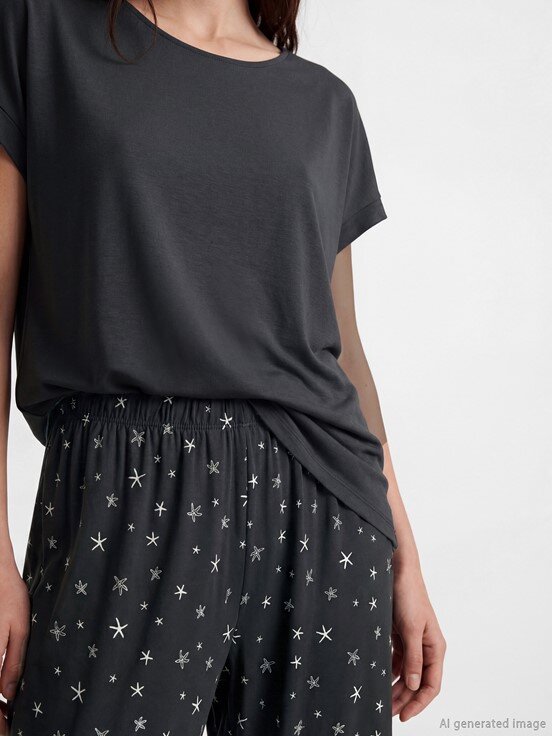 Pijama Takım ANTRASİT BASKILI