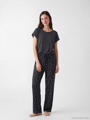 Pijama Takım ANTRASİT BASKILI