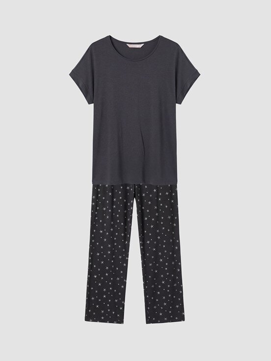 Pijama Takım ANTRASİT BASKILI
