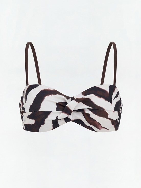 Bikini Üst KAHVERENGİ BASKILI