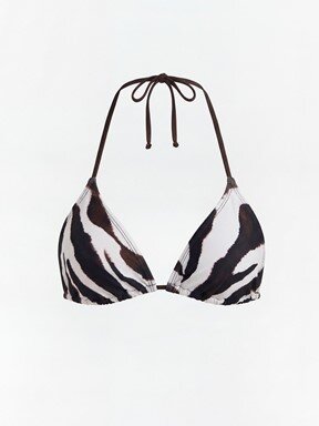 Bikini Üst KAHVERENGİ BASKILI