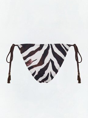 Bikini Alt KAHVERENGİ BASKILI