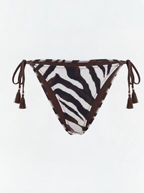 Bikini Alt KAHVERENGİ BASKILI