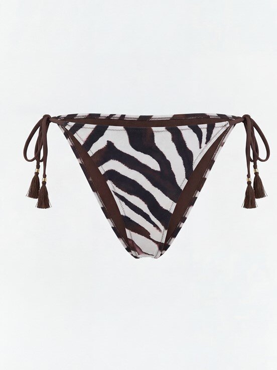 Bikini Alt KAHVERENGİ BASKILI