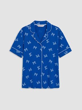 Pijama Takım KOYU MAVİ BASKILI