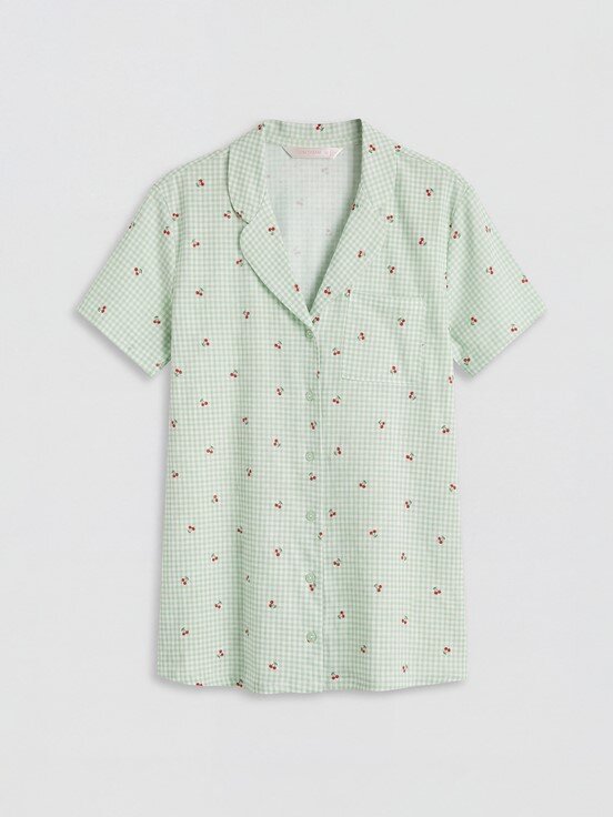 Şortlu Pijama Takımı EKRU BASKILI