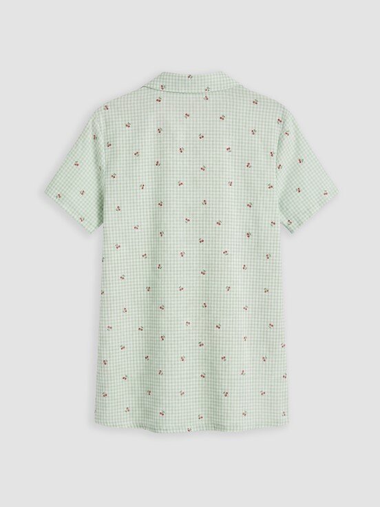 Şortlu Pijama Takımı EKRU BASKILI