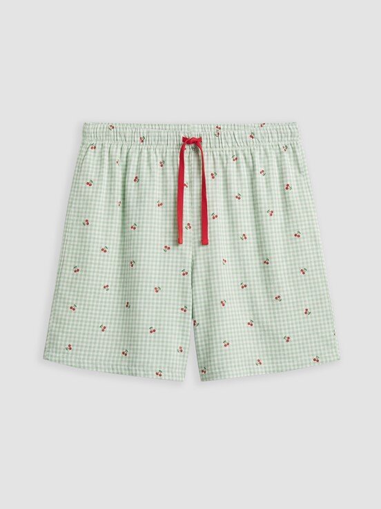 Şortlu Pijama Takımı EKRU BASKILI