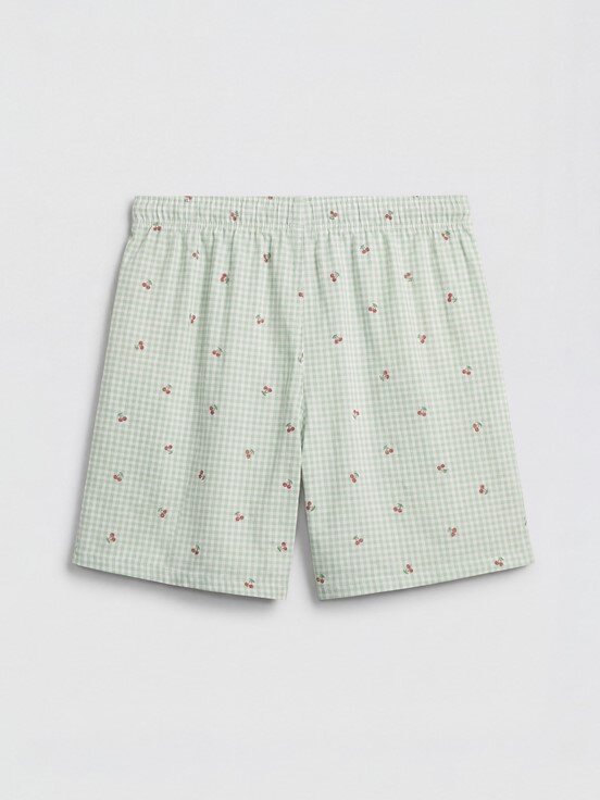 Şortlu Pijama Takımı EKRU BASKILI