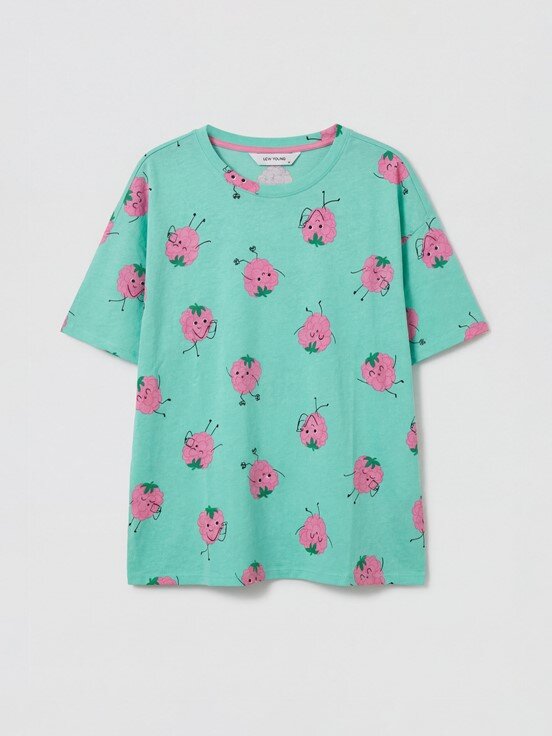 Pijama Takım SU YEŞİLİ BASKILI