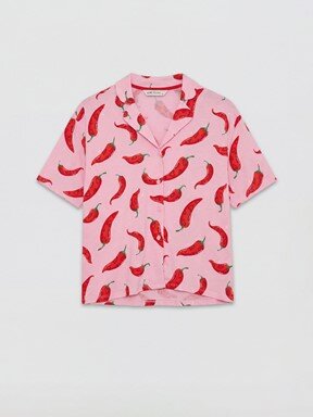 Pijama Takım PEMBE BASKILI