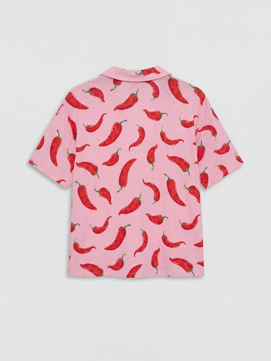 Pijama Takım PEMBE BASKILI