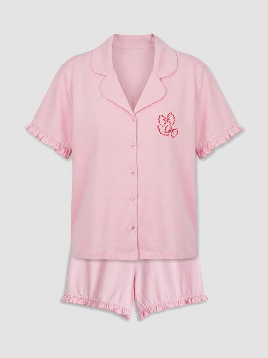Şortlu Pijama Takımı PEMBE LEYLAK