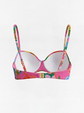 Bikini Üst CANLI PEMBE BASKILI