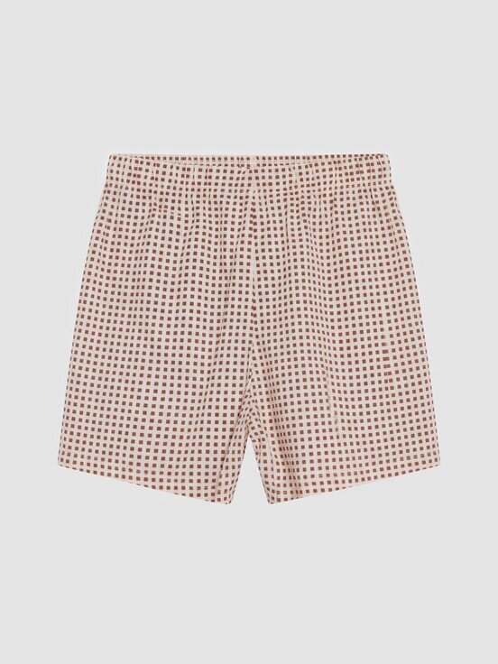 Şortlu Pijama Takımı AÇIK KAHVERENGİ BASKILI