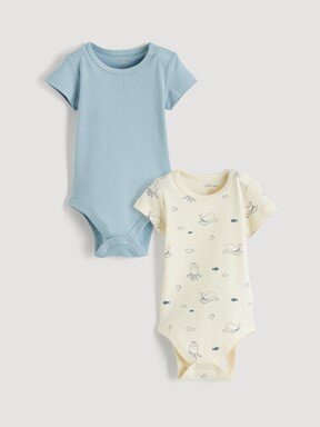 Çıtçıtlı Body EKRU BASKILI