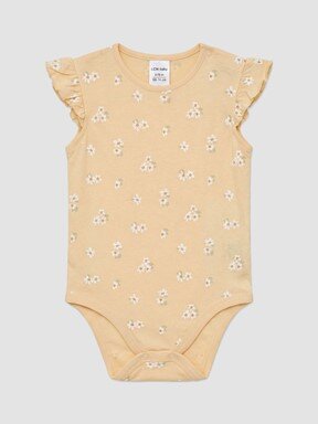 Çıtçıtlı Body SARI BASKILI