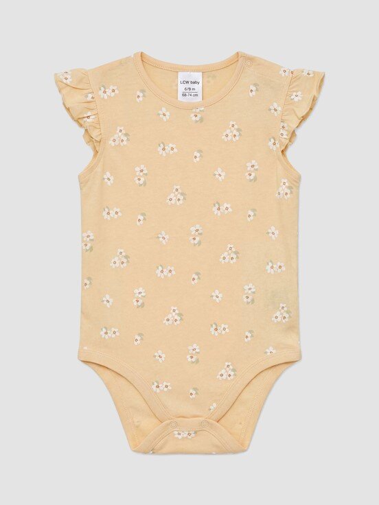 Çıtçıtlı Body SARI BASKILI
