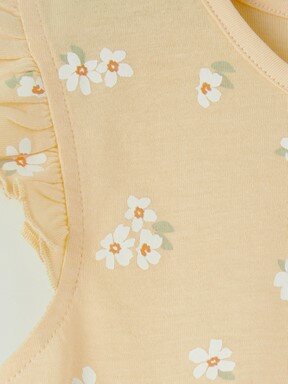 Çıtçıtlı Body SARI BASKILI