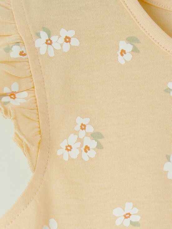 Çıtçıtlı Body SARI BASKILI