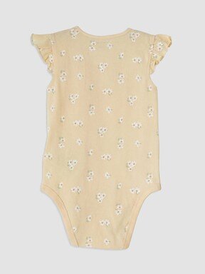 Çıtçıtlı Body SARI BASKILI